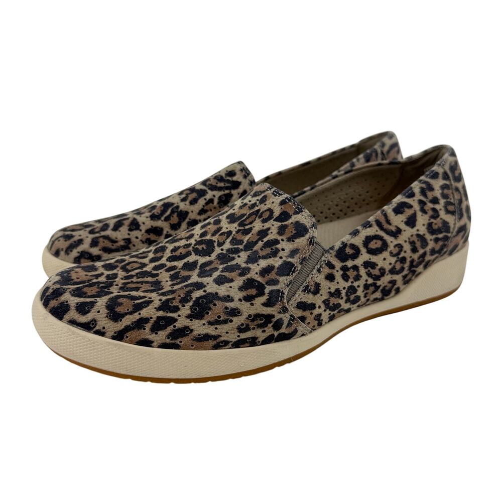 Dansko Odina Womens 9.5-10 Leopard Suede Slip On Comfort Shoes EU 40
